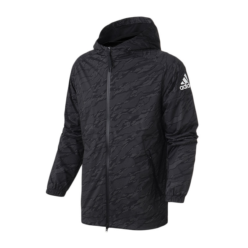 【自营】adidas阿迪达斯男子外套夹克连帽休闲运动服DM5274 L DM5274黑色