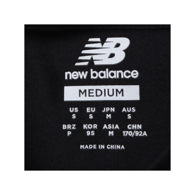 【自营】New Balance/NB男短袖T恤针织字母LOGO运动上衣AMT81551 L AMT81551-BK黑色