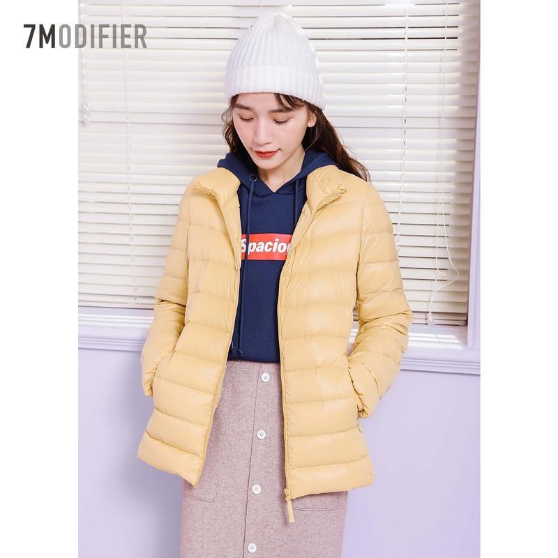 专柜同款白鸭绒羽绒服短款轻薄小棉袄拉夏贝尔修身女装2019冬季新款外套709D8002