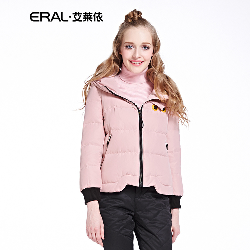 ERAL/艾莱依冬装女巫帽可爱加厚羽绒服女短款潮12009-EDAA