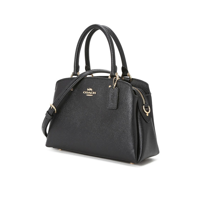 COACH 蔻驰 Lillie 女士斜挎包 通勤手拎包 字母马车标粒面皮F91146金扣