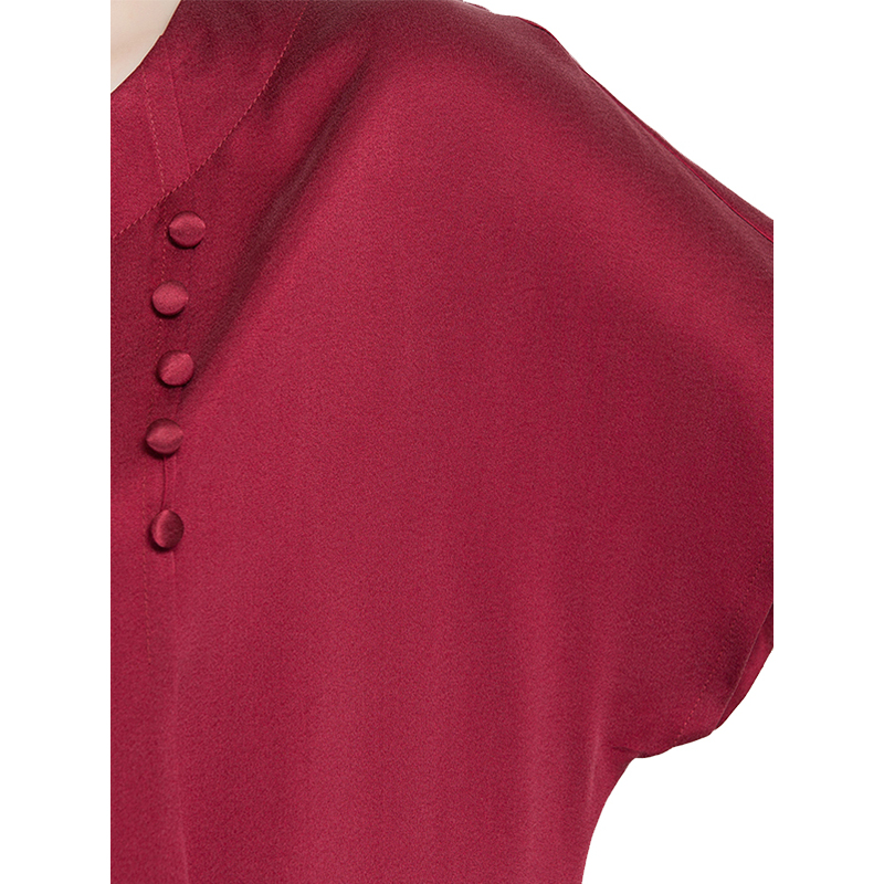 恒源祥女士短袖t恤恒源祥上衣女短袖百搭宽松夏装香云纱桑蚕丝t恤