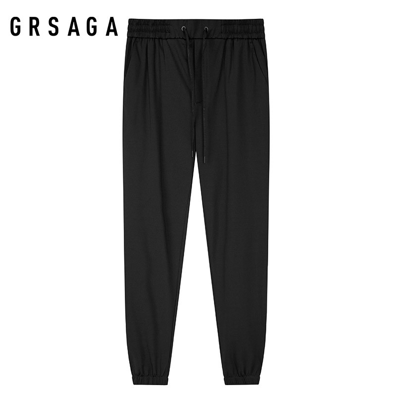 GRSAGA夏季休闲黑色系休闲裤11723828692