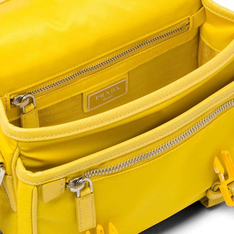 【预定】PRADA/普拉达 尼龙和Saffiano 皮革单肩包 1BD334 O3O 22*8.5*16CM图片