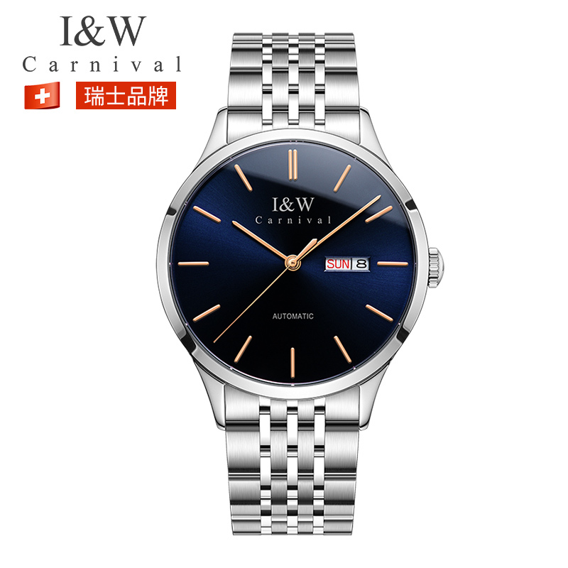 瑞士爱沃驰iw手表男士手表男全自动机械表经典系列潮流休闲双日历轻奢