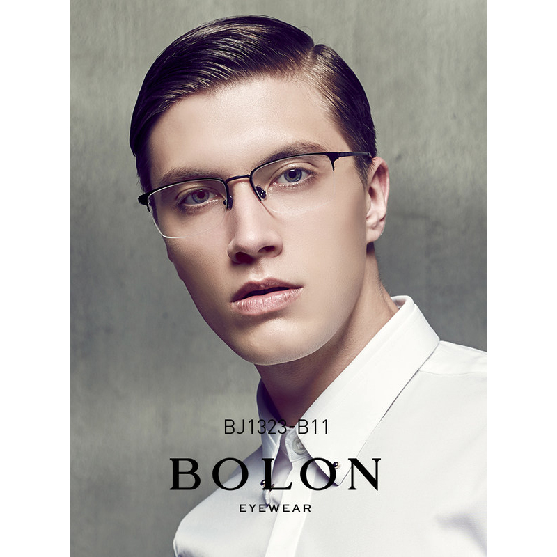 bolon暴龙钛镜架方框光学镜架男士半框近视镜眼镜架bj1323