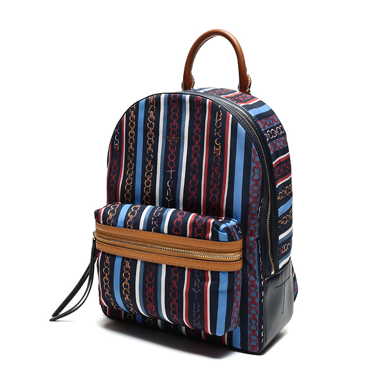 burch 托里·伯奇 奢侈品 tb女包 perry系列织物配皮中号双肩背包