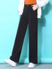 丝柏舍2019秋装女韩版纯色高腰宽松直筒休闲裤S93B4790K