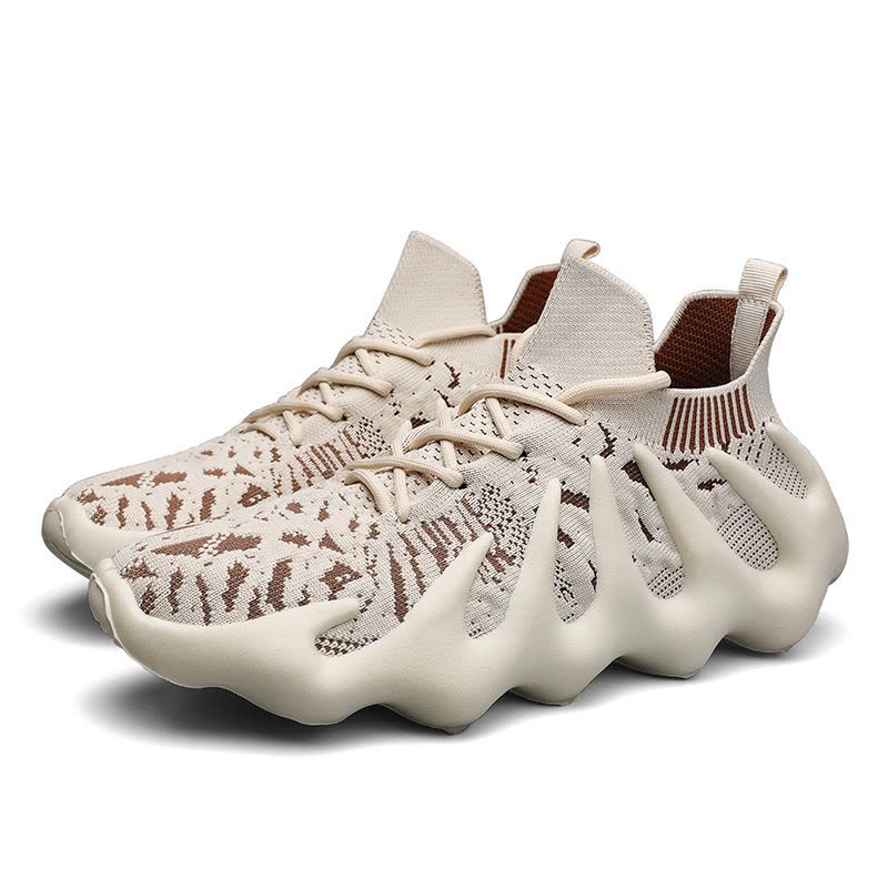 Ceba2022春季飞织透气运动鞋新款火山拼色椰子鞋青少年潮款休闲男鞋图片