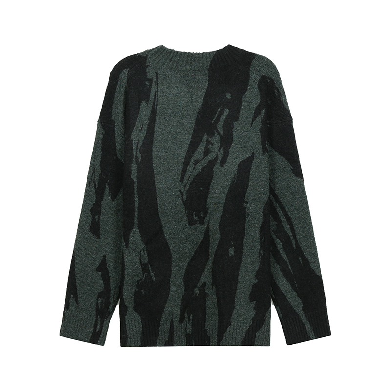 高田贤三 KENZO 男士腈纶Pleat Camo圆领长袖针织衫套头衫毛衣FB6 5PU605 3CE