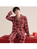情侣睡衣春秋冬季棉质本命年喜庆结婚红色一男士一女士家居服套装