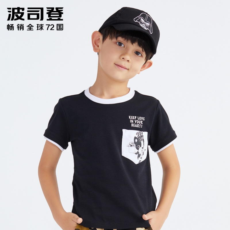 波司登童装短袖T恤夏季儿童卡通印花运动短袖T恤_204
