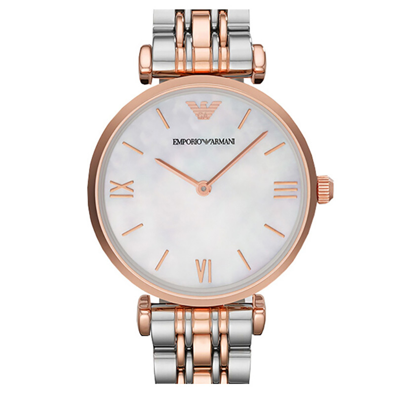 阿玛尼emporioarmani手表钢带轻奢简约休闲时尚石英表女腕表ar1683