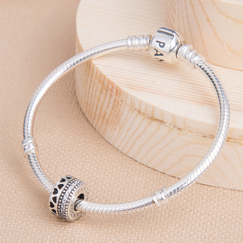 PANDORA潘多拉的心 925银小串饰 797415CZ