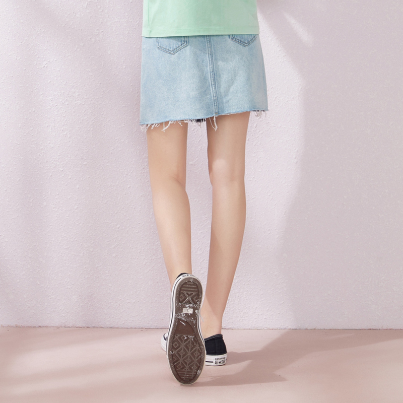 【满198减100预估价：30】Semir森马半身裙女2019夏季新款牛仔裙子少女潮流毛边学生口袋a字短裙