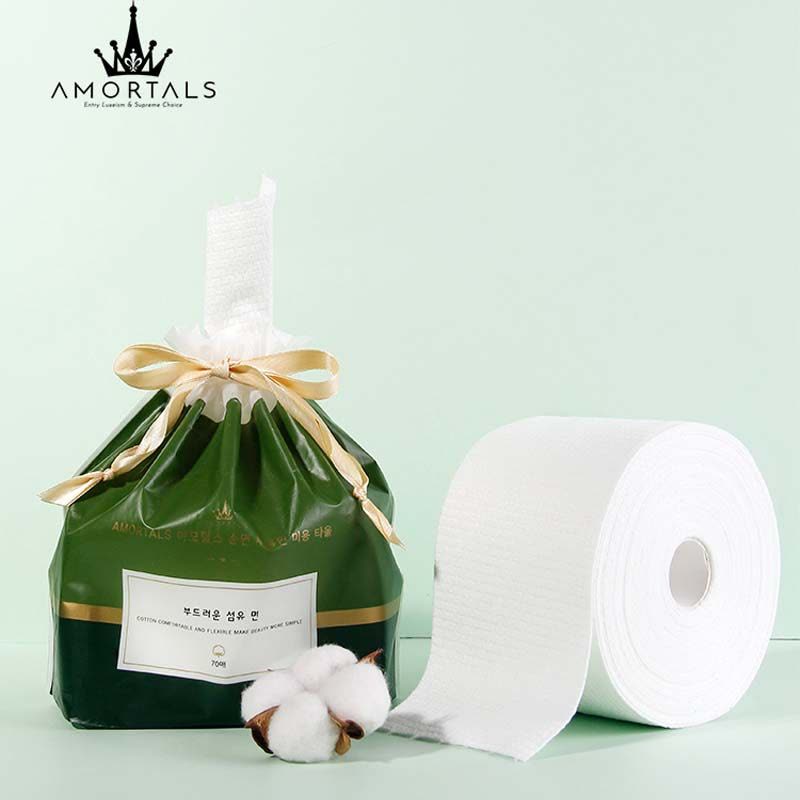 尔木萄 卷筒洗脸巾 70片*3包 一次性加厚棉柔洁面巾擦脸图片