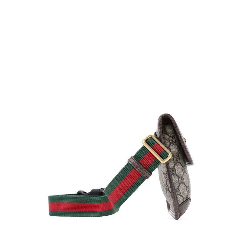 预订 GUCCI GG涂层 男女通用中性款虎头腰包斜挎包图片