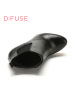 D：Fuse/迪芙斯短靴冬新款牛皮圆头超高细跟女鞋DF54115027