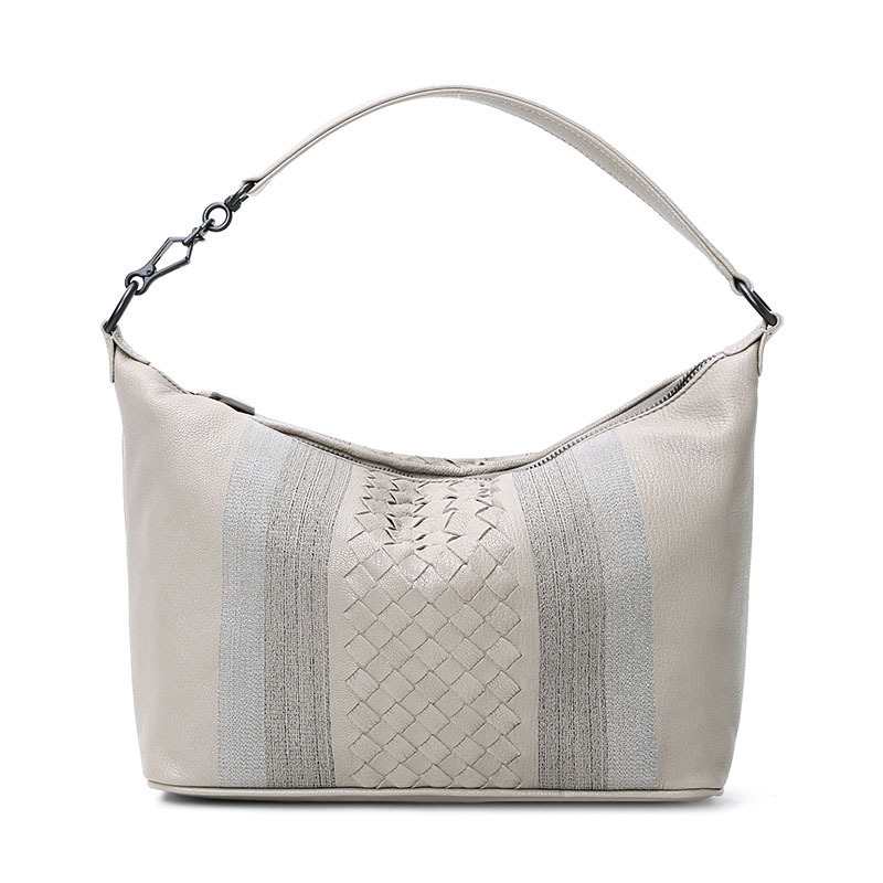 Bottega Veneta/葆蝶家 编织Madras条纹 单肩包 239988