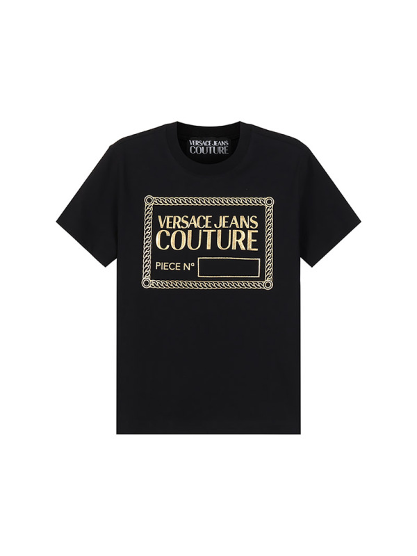 范思哲 VERSACE JEANS COUTURE 女士棉质圆领短袖T恤 72HAHT17 CJ00O