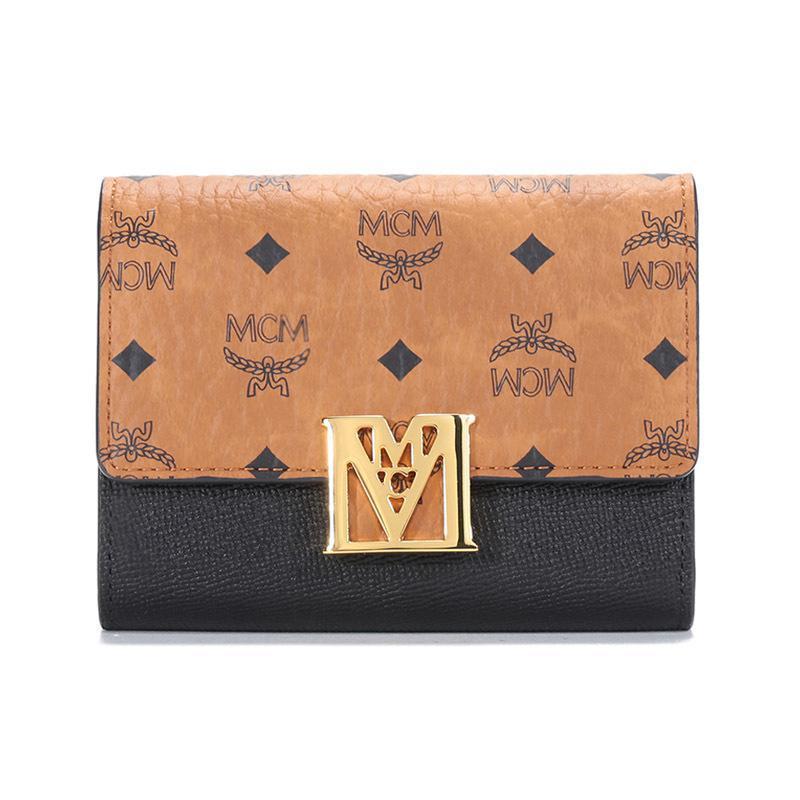 MCM 奢侈品 女士 牛皮/涂层帆布短款钱包钱夹 MYSAALM01
