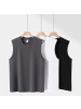 220g纯色棉无袖背心T恤宽松休闲运动健身坎肩打底衫棉汗衫