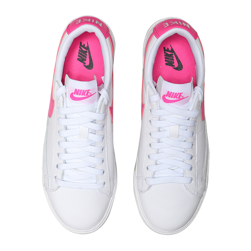 nike女鞋板鞋blazer开拓者粉勾小白鞋低帮休闲运动鞋av9370