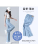 天丝牛仔裤女夏薄款2026新款高腰显瘦小个子冰丝阔腿窄版直筒裤子