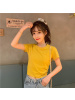 短袖T恤女衣服夏季新款辣妹露背蝴蝶结漏背短款设计感上衣潮