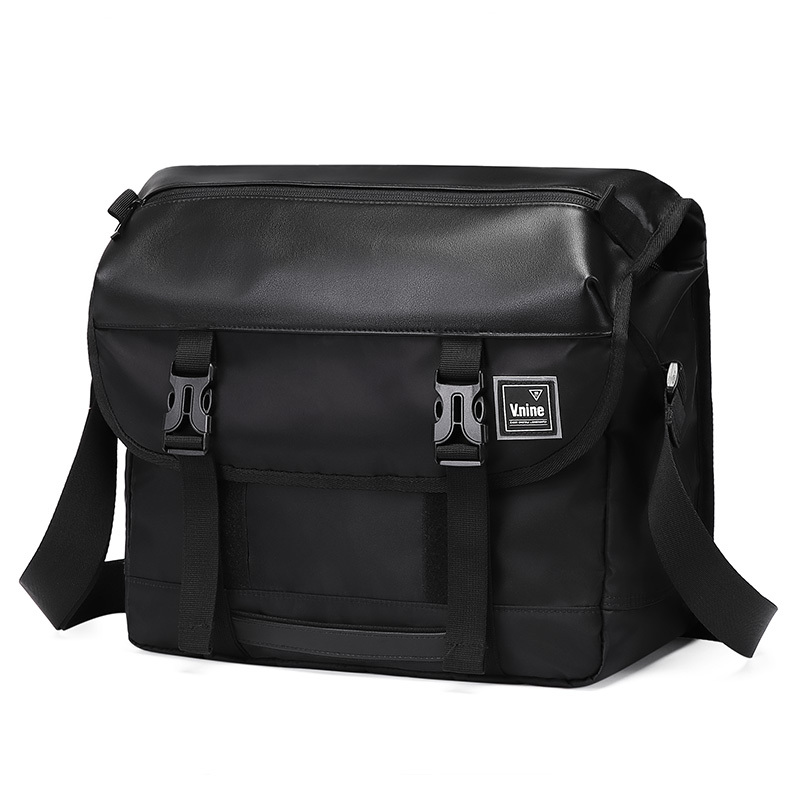 第九城vnine单肩包男大容量多功能时尚潮流防水单肩斜挎包小背包视频