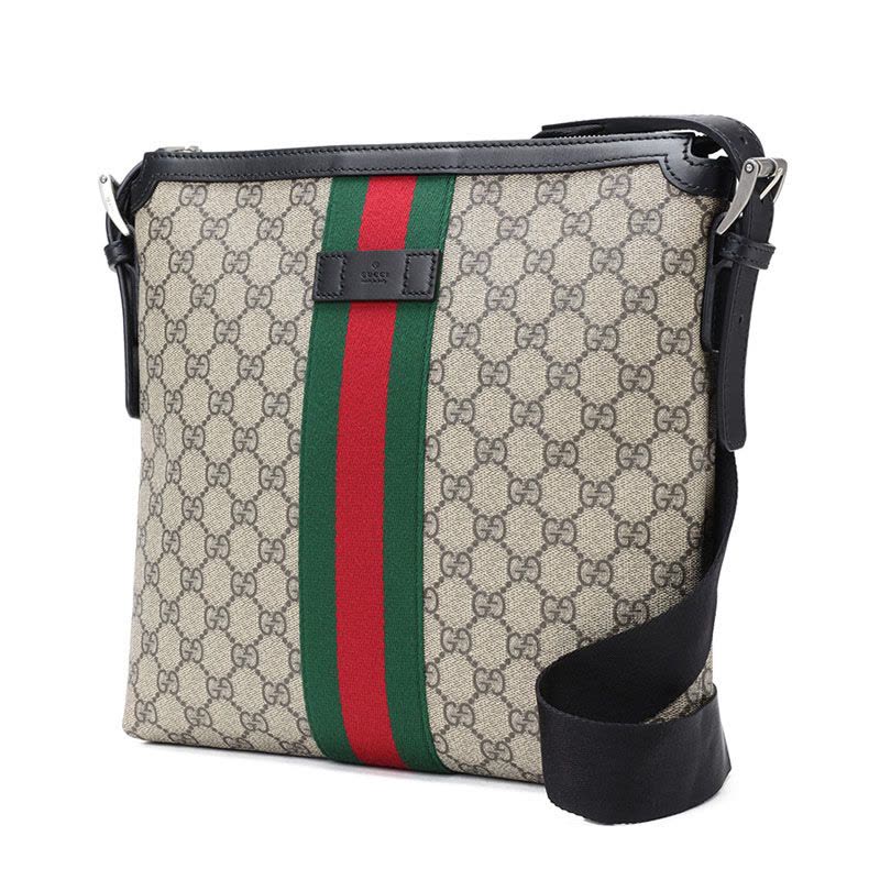 【预定】GUCCI 条纹织带 邮差包 27*28*4CM图片