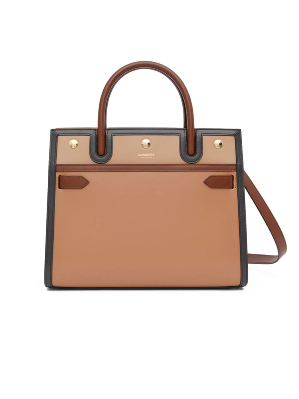 【预定】BURBERRY/博柏利 Title - 小号皮革双提柄泰尔勒手袋