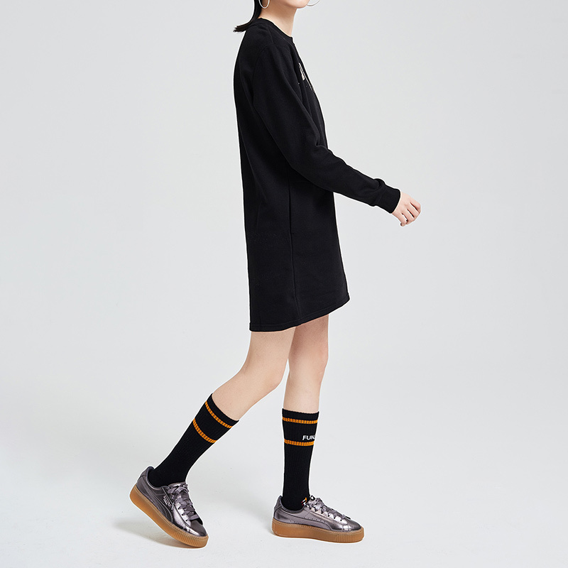 PUMA彪马女装加绒保暖连衣裙圆领运动服卫衣851868