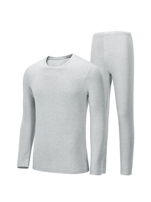 HLA海澜之家莫代尔保暖内衣套装秋冬男士基础棉毛衫秋衣秋裤HUTAJ3R005A