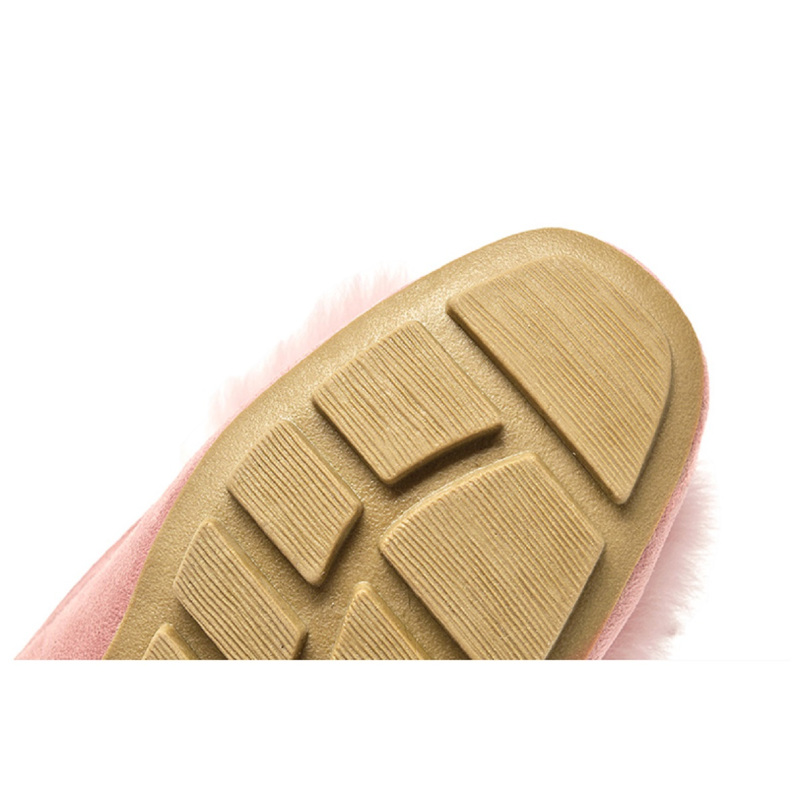 卓诗尼单鞋女2019春秋季新款低跟舒适方头女鞋百搭毛绒豆豆鞋