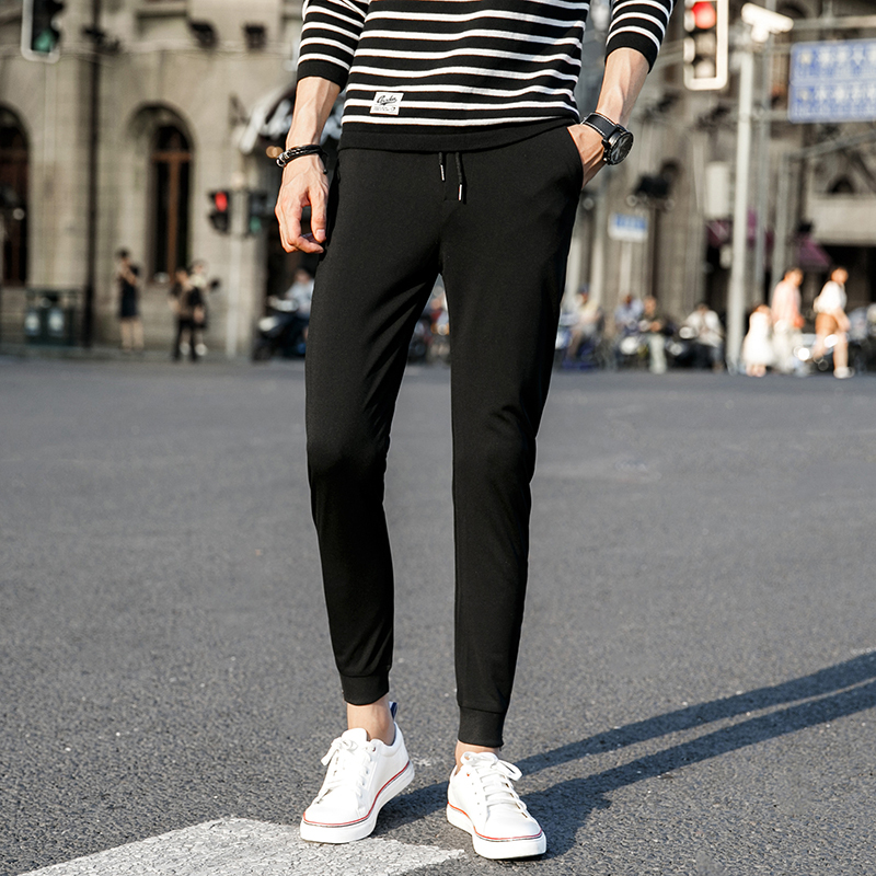 comeacross男士卫裤修身小脚裤休闲裤运动哈伦裤男