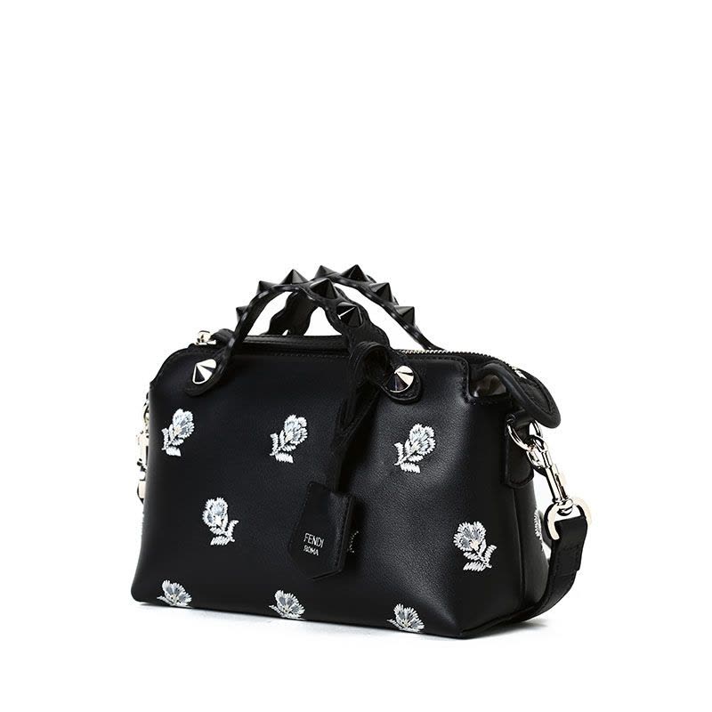 FENDI/芬迪 女包花朵装饰铆钉双挽手单肩斜挎包 8BL135图片