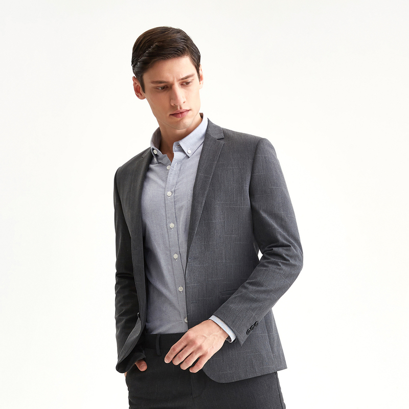 柒牌SEVEN男装西服2019秋季新款中青年商务男装潮流修身西装外套