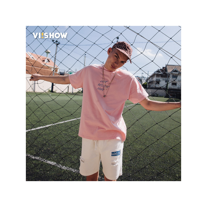 viishow夏季短袖T恤男潮牌欧美街头男士体恤半袖圆领上衣8