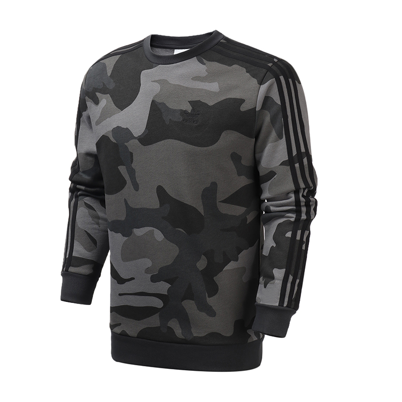 adidas阿迪达斯三叶草男装运动服休闲时尚迷彩套头衫卫衣ED6983