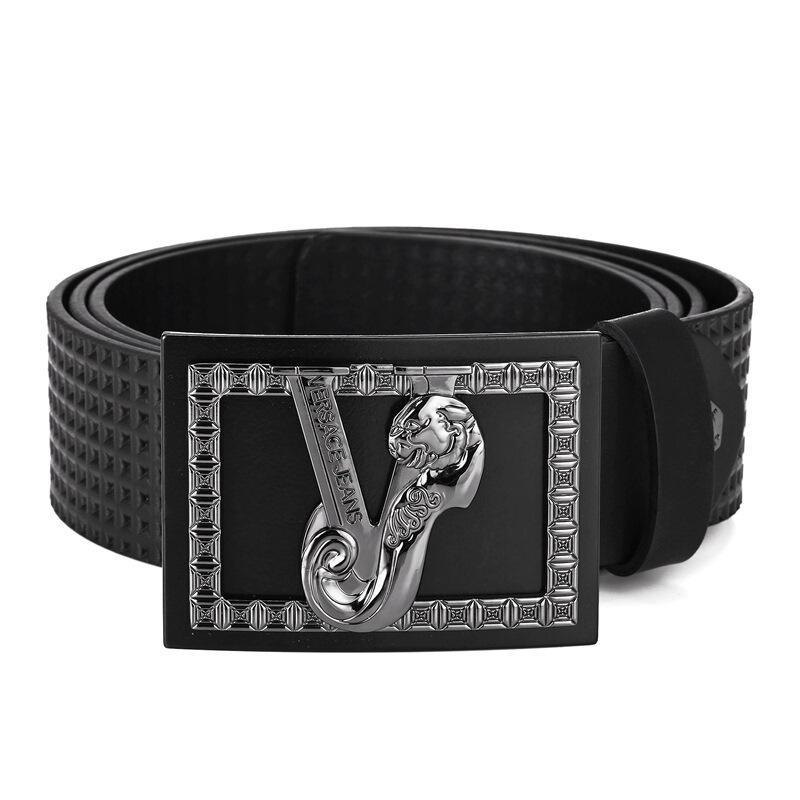 Versace JEANS 范思哲 男士皮革板扣式皮带腰带 D8YTBF02 70938
