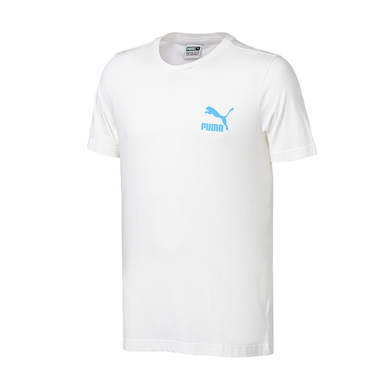 【自营】彪马Puma男装休闲LOGO款黑白圆领短袖T恤运动服577089 QC