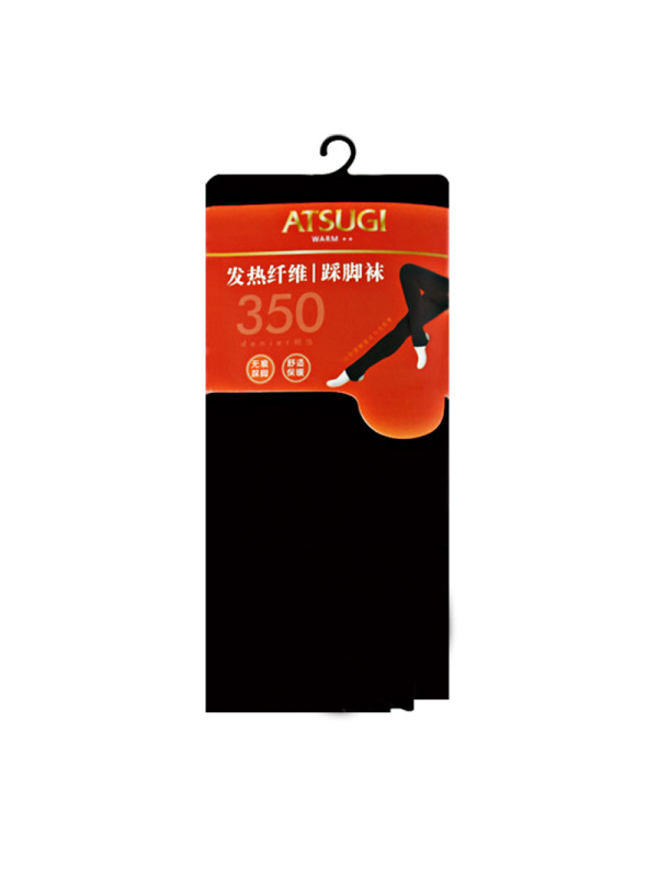 日本厚木 ATSUGI 350D相当【里起毛】 吸湿发热 踩脚无痕 发热纤维 加绒加厚秋冬踩脚袜 BT1808W