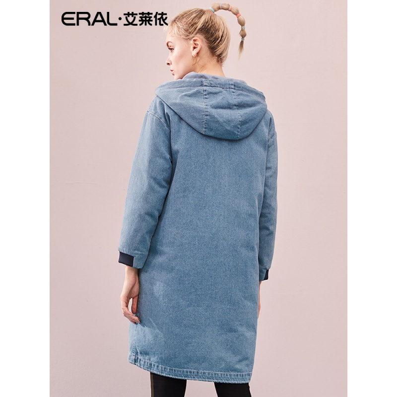 ERAL-艾莱依2018冬季新款休闲韩版时尚长款羽绒服女