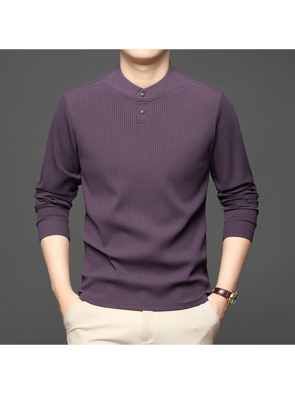 同款经典亨利领男士卫衣秋季新款舒适透气长袖打底衫男