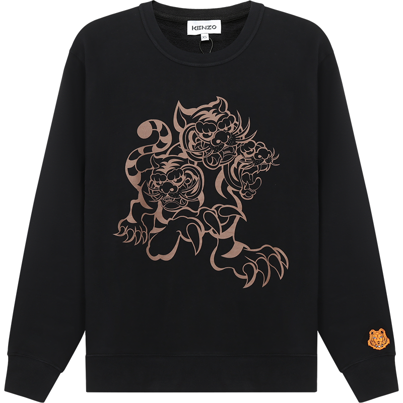 高田贤三 KENZO 女士 棉质圆领长袖卫衣运动衫FB5 2SW825 4ML