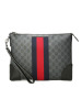 预订 GUCCI 男士手拿包 GG条纹织带 523603