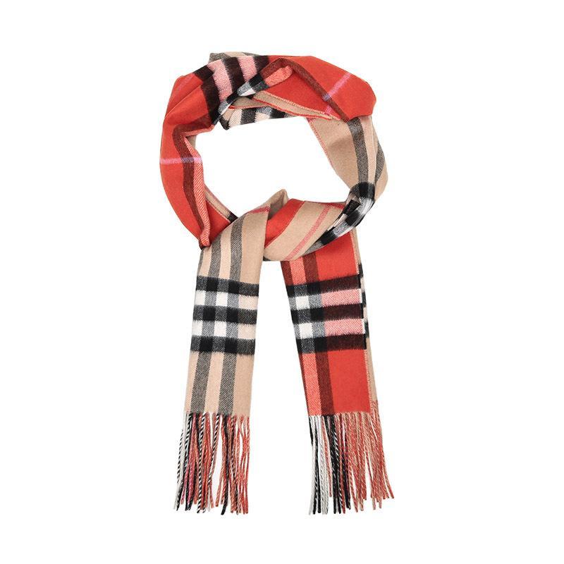BURBERRY 博柏利 男女通用款羊绒长款双面两用围巾 80045501