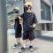 男童夏款短袖套装2025新款中大童洋气潮酷两件套男孩帅气运动夏装