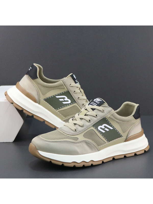 夏季男鞋新款透气网面运动鞋厚底轻便休闲冰丝布鞋百搭跑步鞋